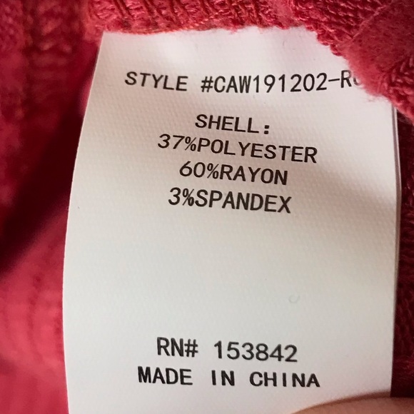 Code X Mode Long Sleeved Brushed Knit Boyfriend Cardigan Pink /Red Small NEW - Picture 6 of 7